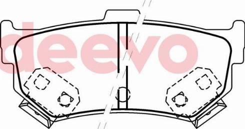 DEEVO BP70220 - Brake Pad Set, disc brake autospares.lv