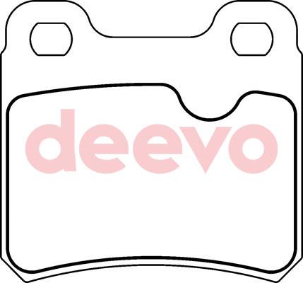 DEEVO BP71980 - Brake Pad Set, disc brake autospares.lv