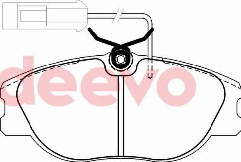 DEEVO BP71400 - Brake Pad Set, disc brake autospares.lv