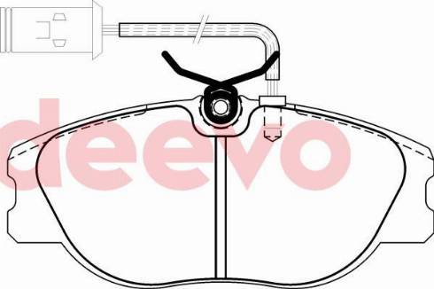 DEEVO BP71420 - Brake Pad Set, disc brake autospares.lv