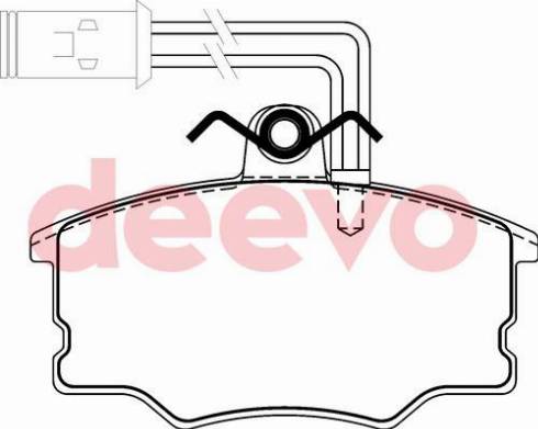 DEEVO BP71040 - Brake Pad Set, disc brake autospares.lv