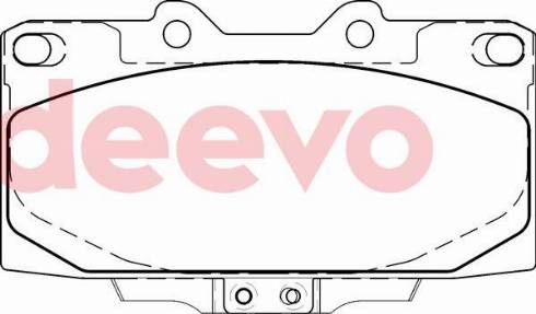 DEEVO BP78480 - Brake Pad Set, disc brake autospares.lv