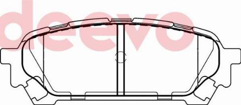 DEEVO BP78580 - Brake Pad Set, disc brake autospares.lv