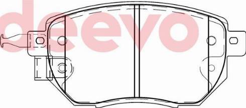 DEEVO BP78060 - Brake Pad Set, disc brake autospares.lv