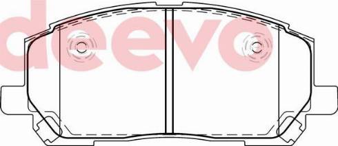 DEEVO BP78180 - Brake Pad Set, disc brake autospares.lv