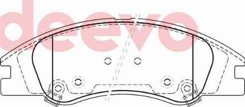 DEEVO BP78220 - Brake Pad Set, disc brake autospares.lv