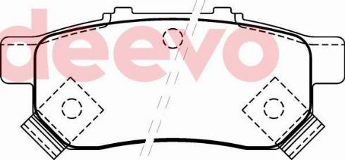 DEEVO BP73900 - Brake Pad Set, disc brake autospares.lv