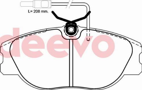 DEEVO BP73920 - Brake Pad Set, disc brake autospares.lv