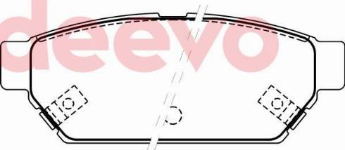 DEEVO BP73420 - Brake Pad Set, disc brake autospares.lv