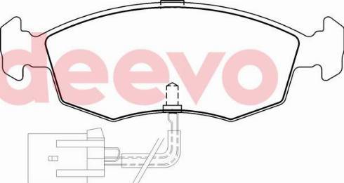 DEEVO BP73060 - Brake Pad Set, disc brake autospares.lv