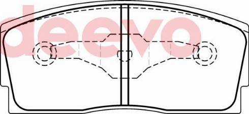 DEEVO BP73000 - Brake Pad Set, disc brake autospares.lv