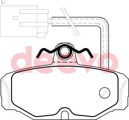 DEEVO BP73080 - Brake Pad Set, disc brake autospares.lv