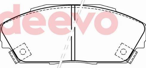 DEEVO BP73160 - Brake Pad Set, disc brake autospares.lv