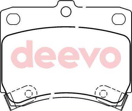 DEEVO BP73240 - Brake Pad Set, disc brake autospares.lv