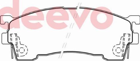 DEEVO BP73260 - Brake Pad Set, disc brake autospares.lv