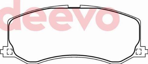 DEEVO BP73720 - Brake Pad Set, disc brake autospares.lv