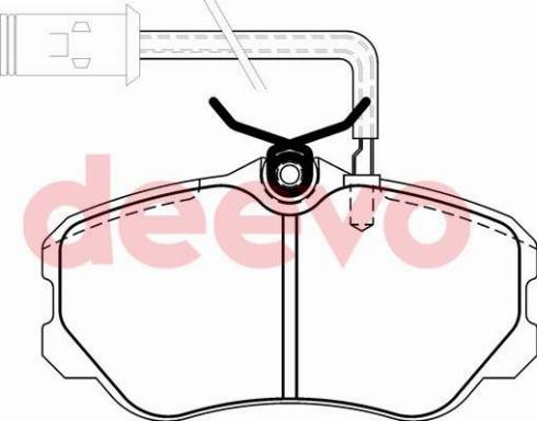 DEEVO BP72960 - Brake Pad Set, disc brake autospares.lv