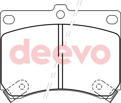 DEEVO BP72560 - Brake Pad Set, disc brake autospares.lv