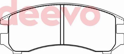 DEEVO BP72060 - Brake Pad Set, disc brake autospares.lv