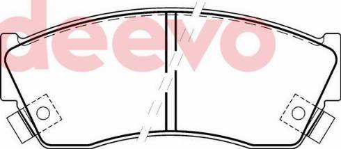 DEEVO BP72080 - Brake Pad Set, disc brake autospares.lv