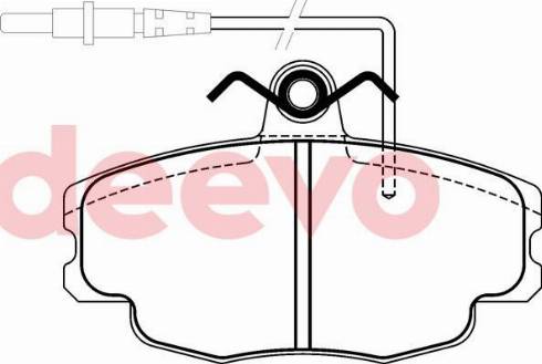 DEEVO BP72340 - Brake Pad Set, disc brake autospares.lv