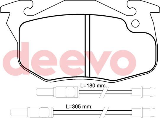 DEEVO BP72380 - Brake Pad Set, disc brake autospares.lv