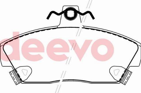 DEEVO BP72260 - Brake Pad Set, disc brake autospares.lv