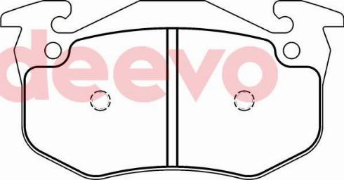 DEEVO BP72780 - Brake Pad Set, disc brake autospares.lv