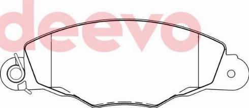 DEEVO BP77080 - Brake Pad Set, disc brake autospares.lv