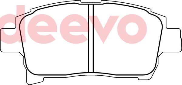 DEEVO BP77020 - Brake Pad Set, disc brake autospares.lv