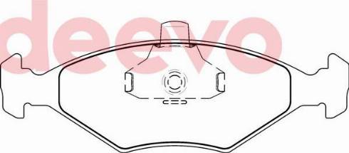 DEEVO BP77180 - Brake Pad Set, disc brake autospares.lv
