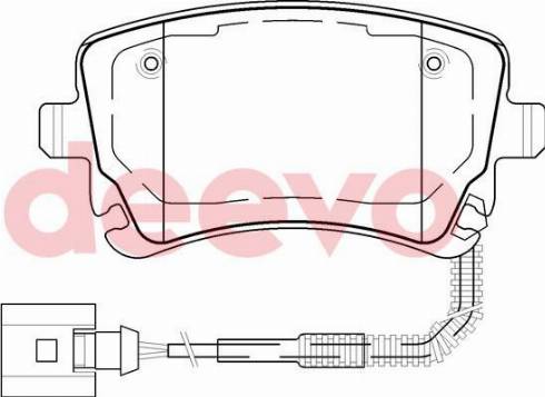 DEEVO BP77820 - Brake Pad Set, disc brake autospares.lv