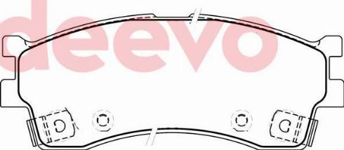 DEEVO BP77280 - Brake Pad Set, disc brake autospares.lv