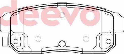 DEEVO BP77740 - Brake Pad Set, disc brake autospares.lv