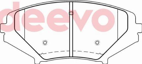 DEEVO BP77760 - Brake Pad Set, disc brake autospares.lv