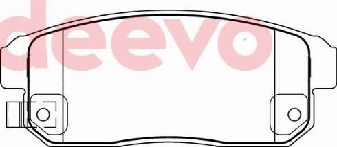 DEEVO BP77720 - Brake Pad Set, disc brake autospares.lv