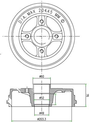 DEEVO BT80180 - Brake Disc autospares.lv