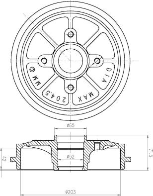 DEEVO BT80220 - Brake Disc autospares.lv