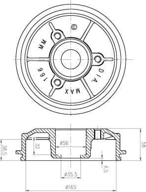 DEEVO BT80700 - Brake Disc autospares.lv