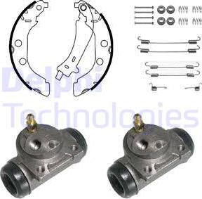 Delphi 905 - Brake Shoe Set autospares.lv