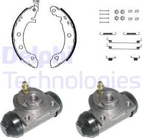 Delphi 911 - Brake Shoe Set autospares.lv