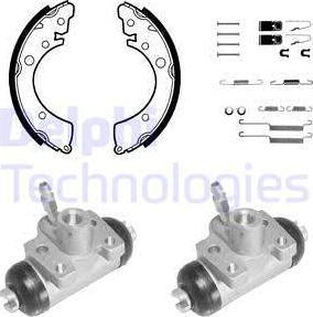 Delphi 973 - Brake Shoe Set autospares.lv