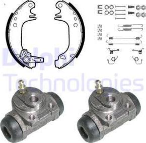 Delphi 869 - Brake Shoe Set autospares.lv