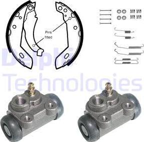 Delphi 826 - Brake Shoe Set autospares.lv