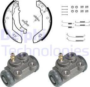 Delphi 822 - Brake Shoe Set autospares.lv