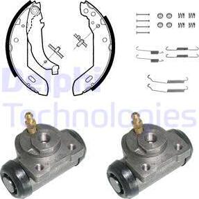 Delphi 871 - Brake Shoe Set autospares.lv