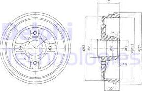 Delphi BF496 - Brake Drum autospares.lv