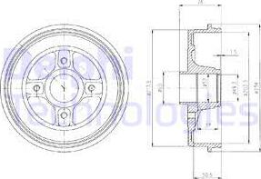 Delphi BF480 - Brake Drum autospares.lv