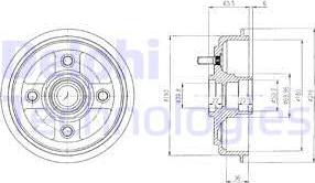 Delphi BF434 - Brake Drum autospares.lv