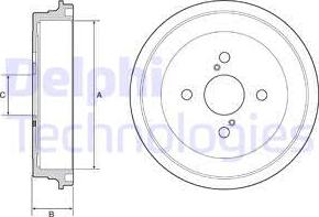 Delphi BF547 - Brake Drum autospares.lv